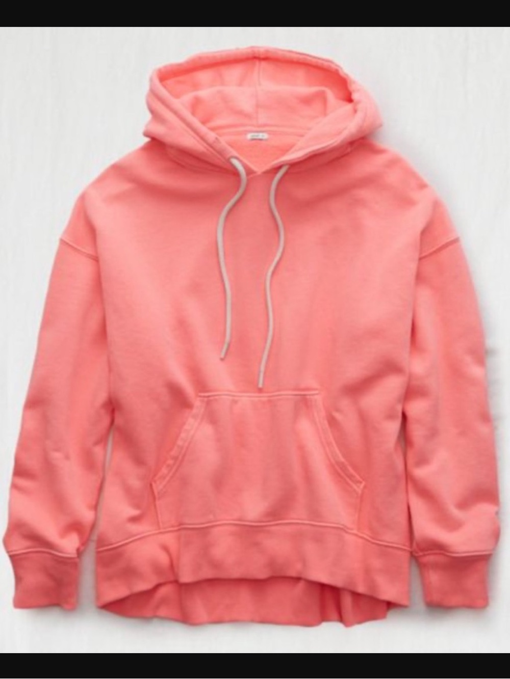 Aerie Weekend Oversized Hoodie Coral Sun Pullover Sweatshirt